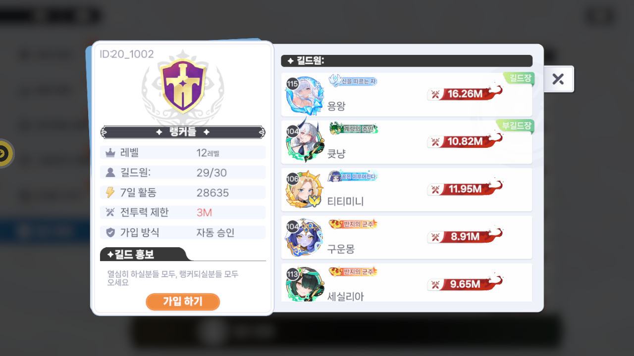 랭커들 길드